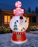 2.4m Large Snowman Gumball Machine | Rotating LED Outdoor Inflatable