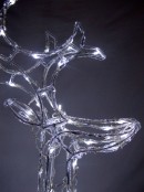 3D LED Ice-Look Prancing Deer Light Display - 1m