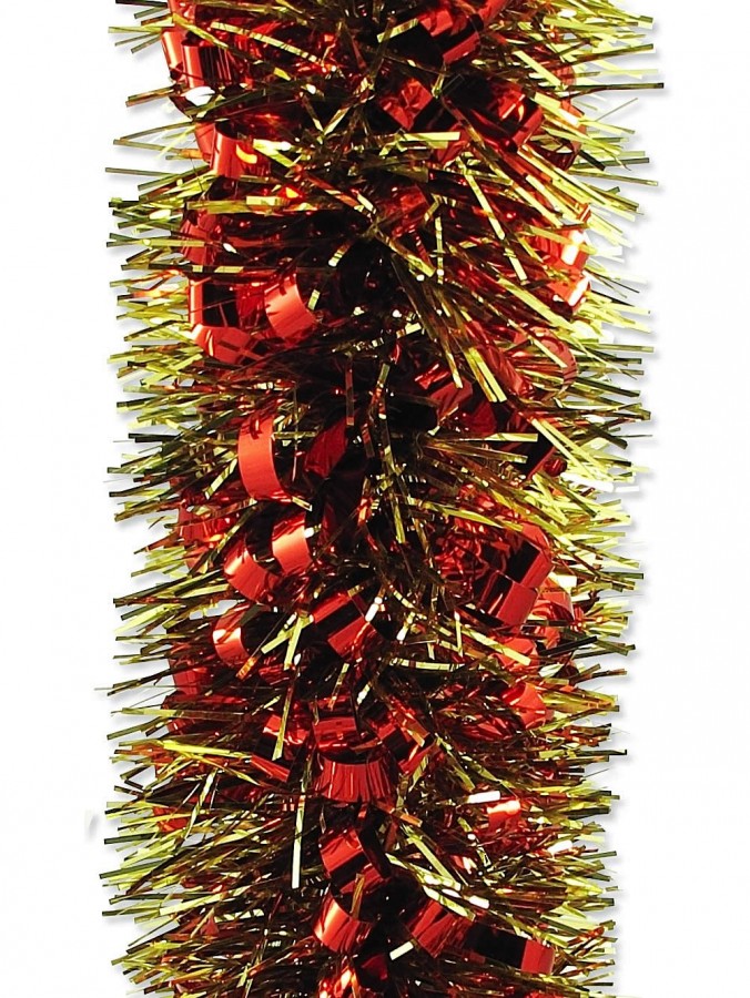 Red & Gold Looped Tinsel Garland - 2.7m
