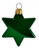 Red, Gold & Green Star Decorations - 8 x 65mm 