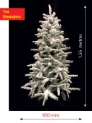 Flocked White Snow Antarctic Pine Christmas Tree - 1.5m