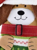 Doggy Santa Paws With Floppy Ears & Knitted Jumper Christmas Stocking - 40cm