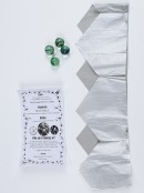 Shiny Silver & White With Stars Pattern Christmas Bon Bons - 8 x 30cm