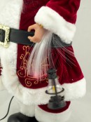 Traditional Santa With Lantern & Sack Fibre Optic Animation - 46cm