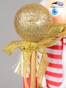 Classic Christmas Nutcracker With Ball Staff Decorative Ornament - 38cm