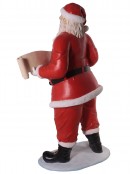 Classic Santa Claus Statue & Banner Resin Life Size Christmas Ornament - 1.5m