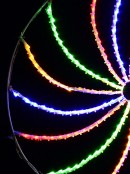 Blue, Red, Green & Yellow LED Spiral Wheel Silhouette - 60cm