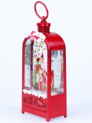 Elves, Candy & Gingerbread Christmas Lantern Snow Globe Ornament - 24cm 