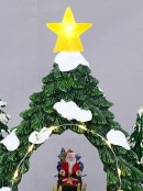 24cm Santa, Sleigh & Reindeer Animated & Musical LED Christmas Village Scene