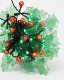 120 Green & Red LED With Holly Leaf & Berries 8 Function | 2.9m