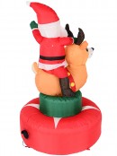 1.5m Santa Riding Mechanical Deer Bull | Animated LED Outdoor Inflatable