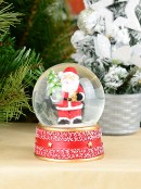 85mm Santa & Christmas Tree Mini Waterball Snow Globe Ornament