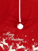 Santa, Sleigh & Reindeer Traditional Design Christmas Tree Skirt - 1.2m