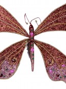 Pink Bejeweled Dragonfly Decorative Christmas Critter Clip Pick - 62cm Wide
