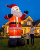 4m Gigantic Greeting Santa | LED Outdoor Inflatable
