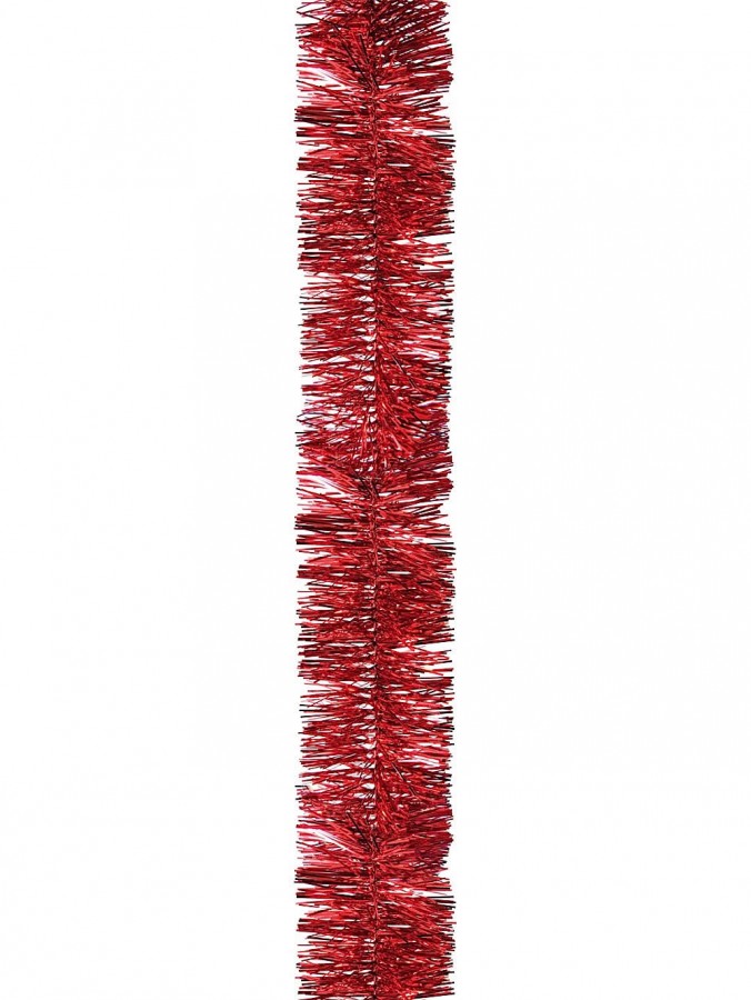 Red Metallic Tinsel Garland - 5.5m