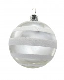 Silver Baubles With Assorted Silver & Iridescent Patterns - 12 x 60mm