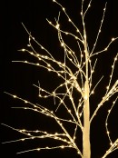 Neutral White LED On White Branch 3D Outdoor Christmas Birch Tree - 1.2m