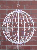 Multi Colour LED Hanging 3D White Sphere String Light Display - 50cm