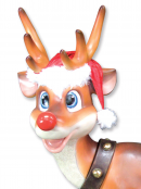 Cute Standing Resin Reindeer Life Size Christmas Decoration Ornament - 1.1m