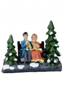 Enjoying The Winter Park Days Of Yore Scene Christmas Figurines - 10 Piece Set