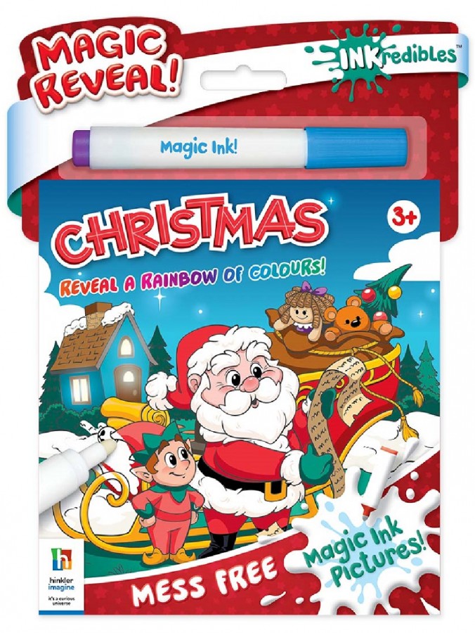 INKredibles Mess-Free Christmas Colouring Book - Reveal Pictures With Magic Ink