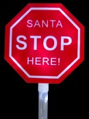 4 LED Santa Stop Here Pathway Stakes - 4m