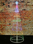 1.9m Multi Colour Digital LED String Fairy Light Conical Outdoor Christmas Tree