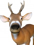 Real Look Standing Life Size Christmas Reindeer Resin Decor Ornament - 1.1m