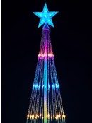 Multi Colour Digital LED String Fairy Light Conical Outdoor Christmas Tree - 1.9m