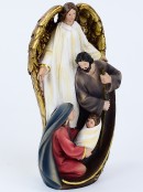 Angel Of Nativity Scene With The Holy Family Resin Christmas Ornament - 19cm