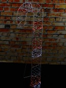 1.2m Vibrant Red & Cool White LED Candy Cane String Light Display
