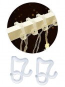 50 Reusable Outdoor Gutter Hooks Christmas Lights Accessory