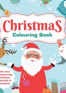 Santa & Friends Christmas Colouring Book, Pencils & Erasers Set