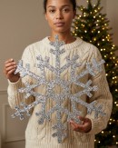 80cm Imperial Silver & Laser Snowflake Large Display Ornament