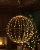 50cm Outdoor 3D Hanging Black Sphere LED Cage Light Display