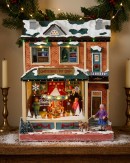 Musical Toy Store Village Building Scene With LED Chasing Lights | 28cm