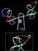 Animated See-Saw Elves LED Rope Light Display - 85cm