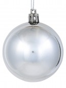 32x 60mm & 15cm Silver Matte, Shiny, Pearl & Glitter Christmas Baubles