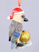 75mm Kookaburra With Gold Bauble Resin Christmas Tree Ornament