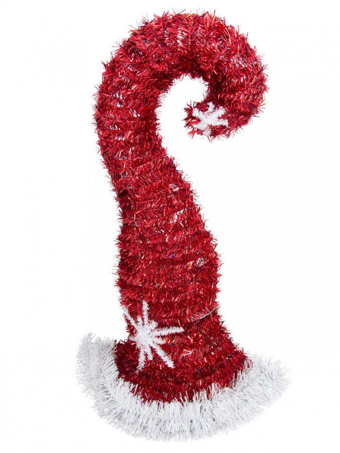 Metallic Tinsel Christmas Hat Hanging Decoration - 55cm