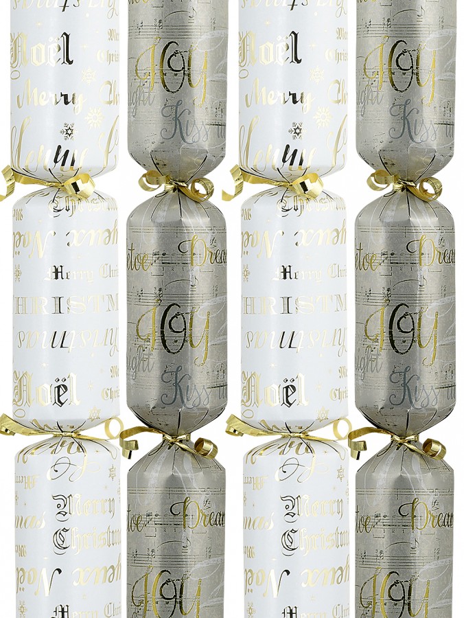 50x Sheet Music & Script Text Christmas Bon Bons (Crackers) | Multi Size Pack