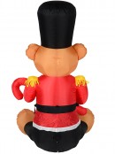 1.6m Teddy Bear Soldier With Candy Cane | LED Outdoor Inflatable