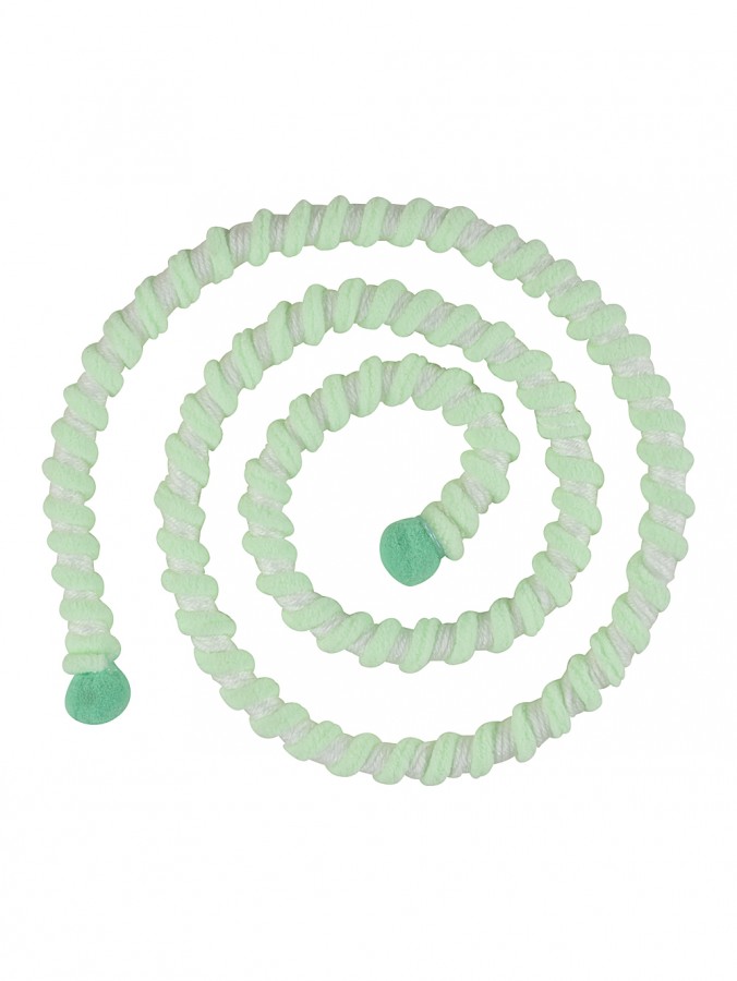 1.3m Green & White Swirl Christmas Tree Wired Garland