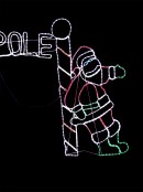 Santa & Deer North Pole Archway LED Rope Light Silhouette - 2.3m