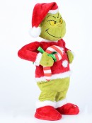 Mr Grinch Singing & Shuffling In A Santa Suit Christmas Animation - 36cm