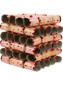 50x Earth Tone Travertine & Red Text Christmas Bon Bons (Crackers) | 30cm