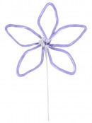 Pastel Purple Sequin Silhouette Poinsettia Pick With Pearl Cyathia | 30cm