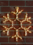Warm White LED Branched Star Snowflake Rope Light Silhouette - 50cm