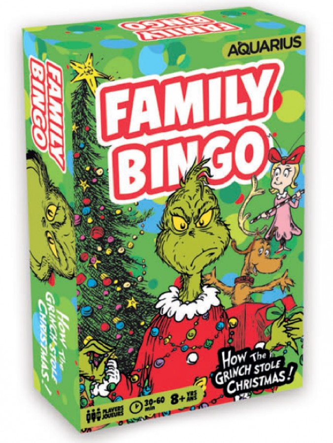 Dr. Seuss How The Grinch Stole Christmas! Family Bingo Game -  2 to 18 Players